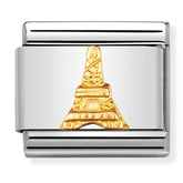 Nomination Composable Classic Link 030123/15 Eiffel Tower in 18K Gold